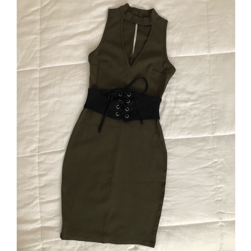 Bodycon Dress with Corset Detail, size xs